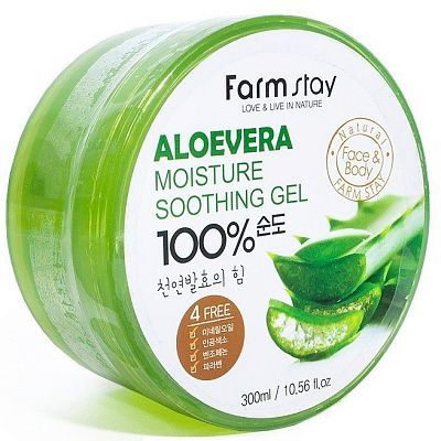 Farmstay Aloevera Moisture Soothing Gel Успокаивающий гель для лица и тела с алоэ вера 300мл
