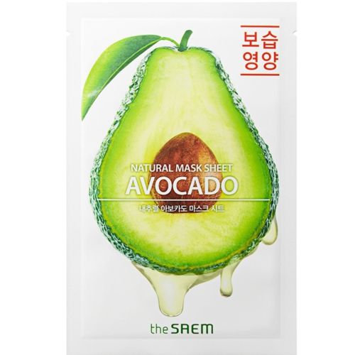 The Saem Natural Avocado Mask Sheet Тканевая маска с экстрактом авокадо 21мл