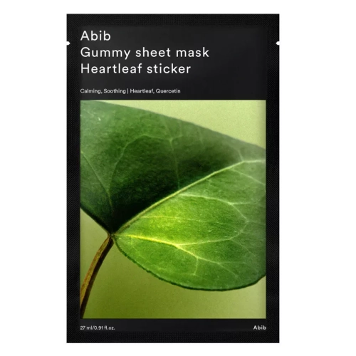 Abib Gummy Sheet Mask Heartleaf Sticker Успокаивающая маска с хауттюйнией 27 мл