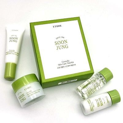 Etude House SoonJung Centella Skincare Trial Kit Набор миниатюр для чувствительной и проблемной кожи