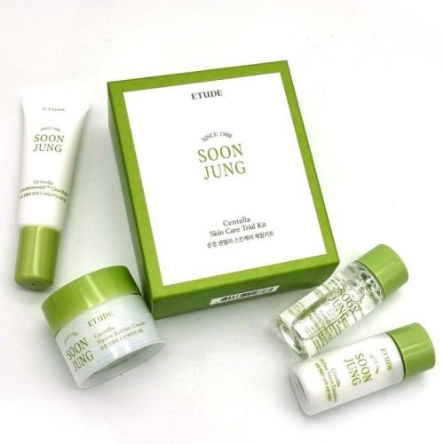 Etude House SoonJung Centella Skincare Trial Kit Набор миниатюр для чувствительной и проблемной кожи