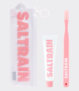 Saltrain Travel Kit Pink Зубная паста Rose Citron 30г + зубная щетка