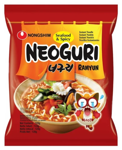 Nongshim Neoguri Лапша быстрого приготовления с морепродуктами (острая) 120г