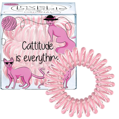 Invisibobble Original Cattitude Is Everything! Резинка-браслет для волос (розовый) 3шт