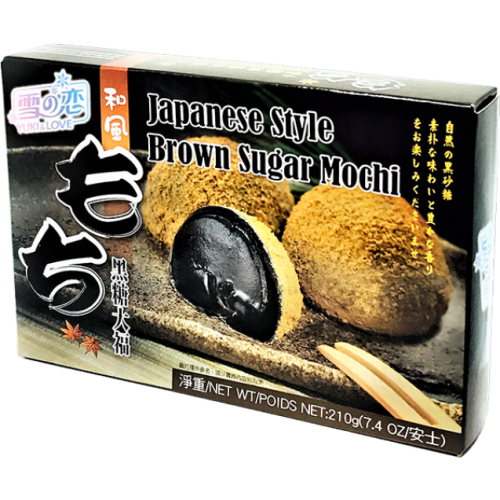 Daifuku Yuki & Love Brown Sugar Flavor Mochi Рисовые пирожные моти "Черный сахар" 210г