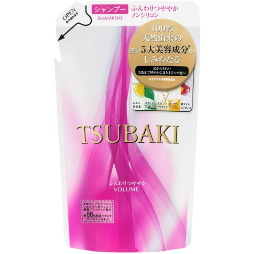 Shiseido Tsubaki Volume Шампунь для придания объема с маслом камелии (рефил) 330мл