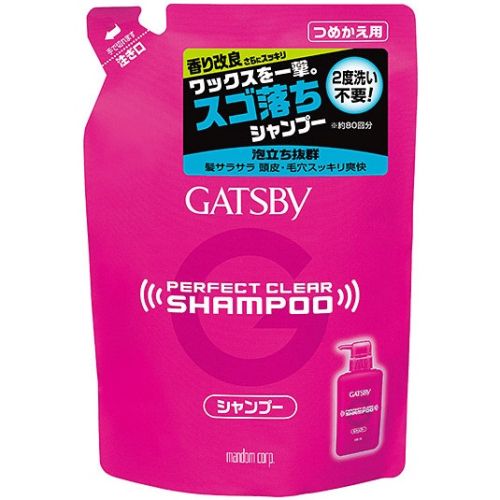 Gatsby Perfect Clear Shampoo Мужской шампунь для экстрасильного очищения от перхоти (рефил) 320мл