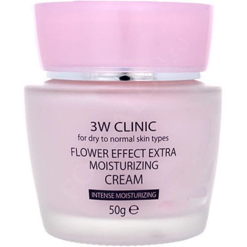 3W Clinic Flower Effect Extra Moisture Cream Экстраувлажняющий крем с цветочными экстрактами 50г