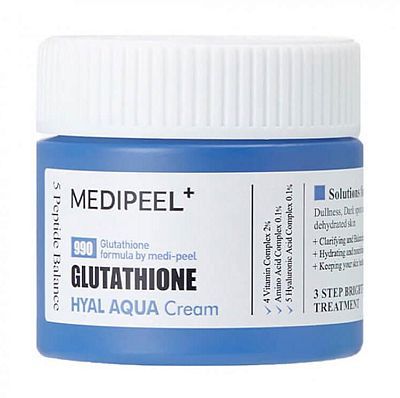 Глубокоувлажняющий гель-крем с эффектом сияния Medi-Peel Glutathione Hyal Aqua Cream 50 мл