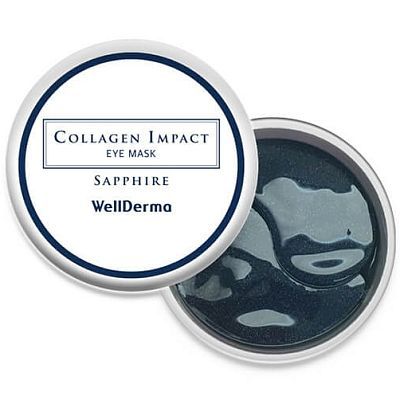 Wellderma Collagen Impact Eye Mask Sapphire Гидрогелевые патчи для глаз с коллагеном 60шт