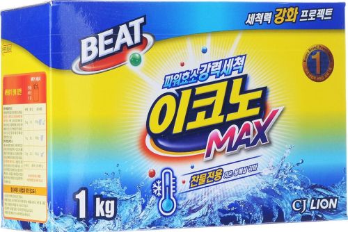 CJ Lion Beat Econo Max Стиральный порошок с энзимами для всех видов тканей 1кг