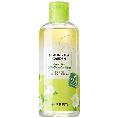 The Saem Healing Tea Green Tea Oil In Cleansing Water Вода очищающая с маслом зеленого чая 300мл