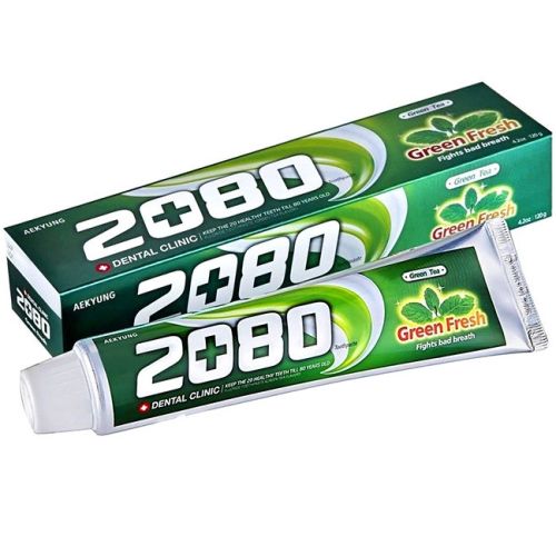 Kerasys Dental Clinic 2080 Зубная паста с экстрактом Зеленого чая и витамином Е 120г