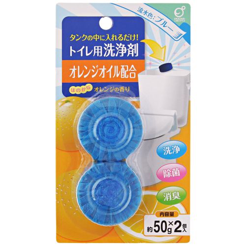 Okazaki Очищающая и дезодорирующая таблетка для бачка унитаза (апельсин) 2шт*50г
