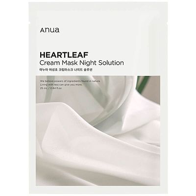 Anua Heartleaf Cream Mask Night Solution Барьерная тканевая крем-маска с хауттюйнией 25 мл