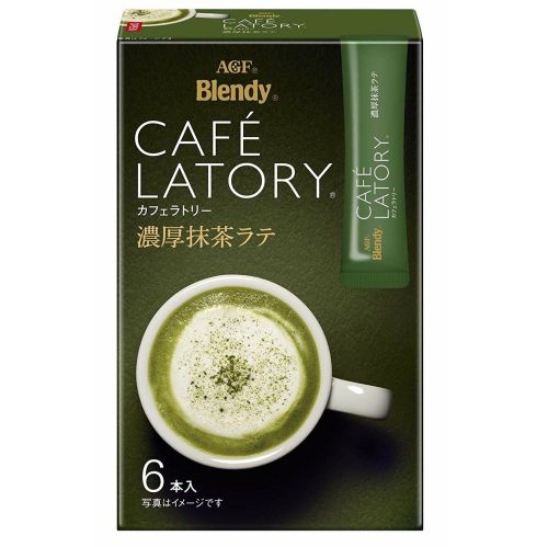 AGF Japanese Blendy Cafelatory Rich Matcha Latte Растворимый чай латте-матча с молоком 6шт*12г