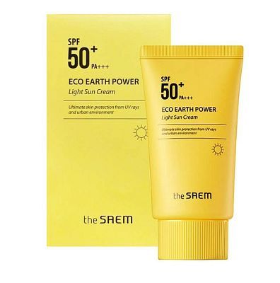 The Saem Eco Earth Light Sun Cream Лёгкий солнцезащитный крем SPF 50+ PA++++ 50г