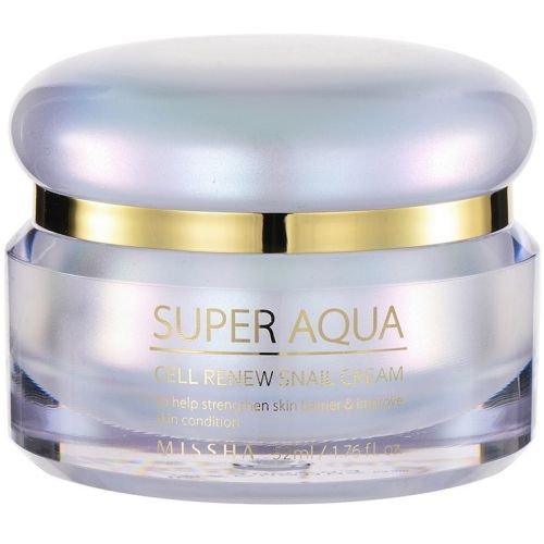 Missha Super Aqua Cell Renew Snail Cream Регенерирующий крем для лица с улиткой 52 мл