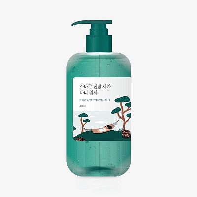 Успокаивающий гель для душа ROUND LAB Pine Calming Cica Body Wash 400мл