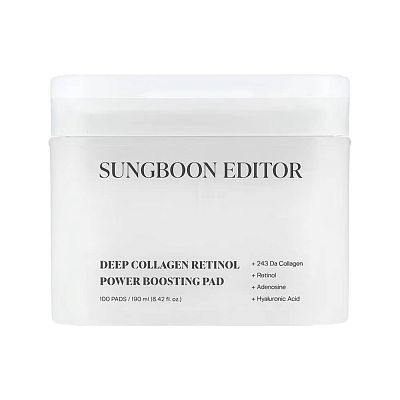 Тонер-диски с коллагеном и ретинолом Sungboon Editor Deep Collagen Retinol Power Boosting Pad 100шт.