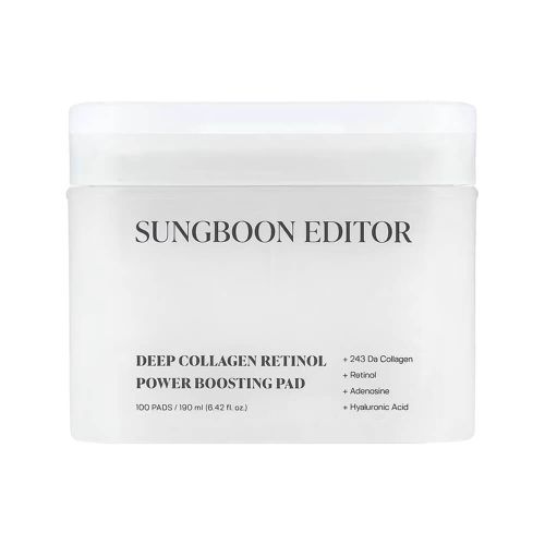 Тонер-диски с коллагеном и ретинолом Sungboon Editor Deep Collagen Retinol Power Boosting Pad 100шт.