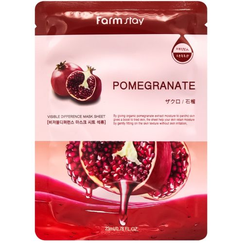 Farmstay Pomegranate Тканевая маска для лица с натуральным экстрактом граната 23мл