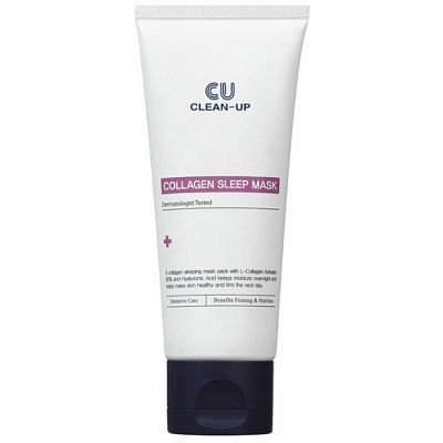 CUSKIN Clean-Up Collagen Sleep Mask Ночная лифтинг маска с коллагеном и пептидами 70 г УЦЕНКА