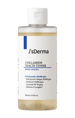 JsDerma Collamide Niacin Toner Тонер с ниацинамидом 10% и коллагеном 2% 200 мл