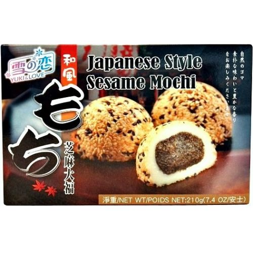 Daifuku Yuki & Love Japanese Style Sesame Mochi Рисовые пирожные моти с кунжутом 210г