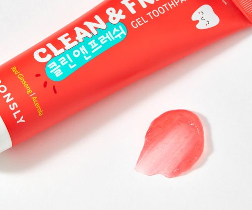Consly Clean&Fresh Зубная гелевая паста с красным женьшенем и ацеролой 105г фото 3