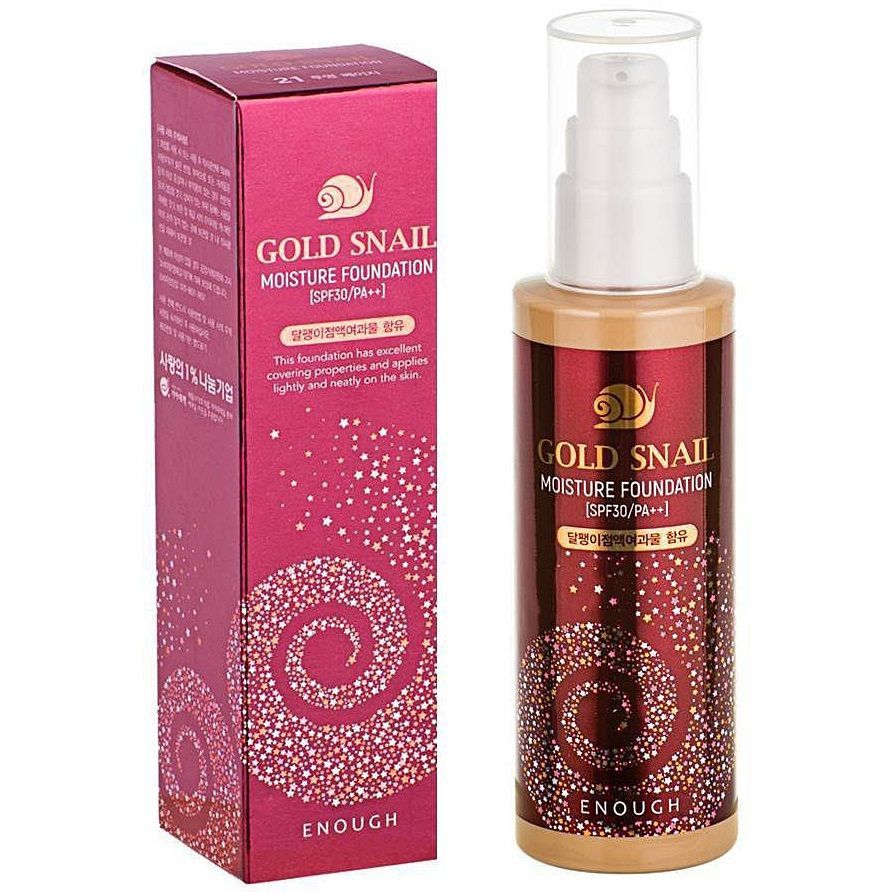 Enough Gold Snail Moisture Foundation Тональный крем с улиточным муцином SPF30/PA++ 100мл УЦЕНКА