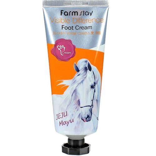 Farmstay Visible Difference Foot Cream Jeju Mayu Крем для ног с лошадиным маслом 100мл