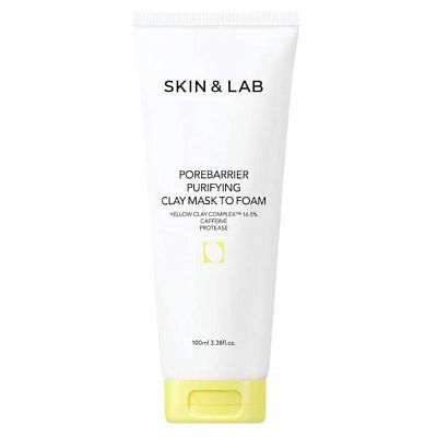 Маска-пенка для умывания с желтой глиной SKIN&LAB Porebarrier Purifying Clay Mask to Foam100млУЦЕНКА