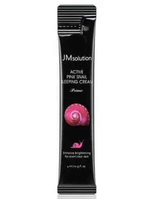 JMSolution Active Pink Snail Sleeping Cream Обновляющий ночной крем с улиткой 4мл