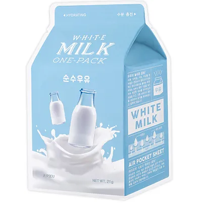 A'pieu White Milk One-Pack Тканевая увлажняющая маска с молочными протеинами 1шт