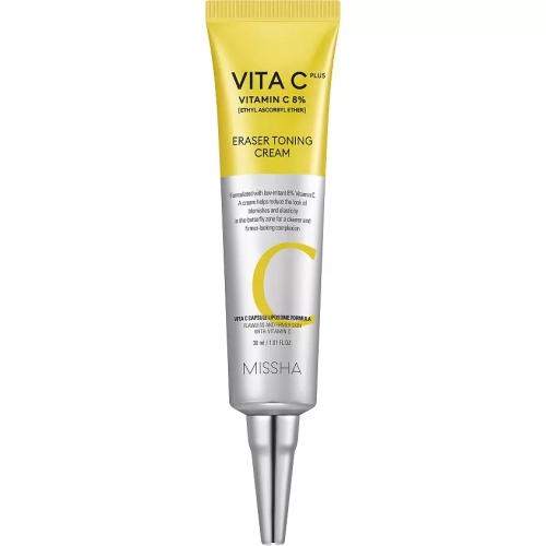 Missha Vita C Plus Eraser Toning Cream Мягкий осветляющий крем с 8% витамина C 30 мл УЦЕНКА