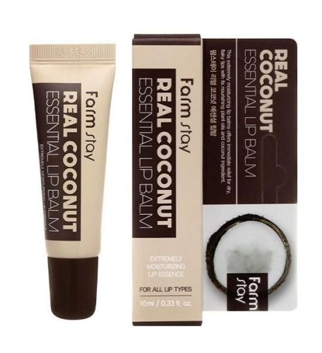 Farmstay Real Coconut Essential Lip Balm Суперувлажняющий бальзам для губ с кокосом 10мл