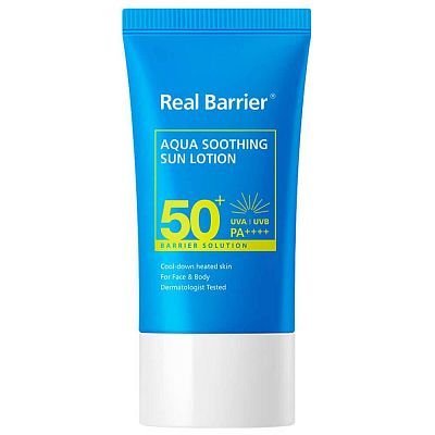 Real Barrier Aqua Soothing Sun Lotion Увлажняющий солнцезащитный лосьон PF 50+PA++++ 50 мл