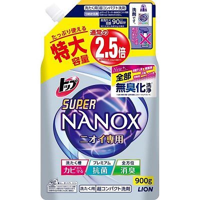 Lion Super Nanox Гель для стирки (концентрат) (рефил) 900г