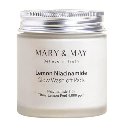 MARY&MAY Lemon Niacinamide Glow Wash Off Pack Глиняная маска c ниацинамидом для сияния кожи 125г