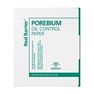 Real Barrier Porebium Oil Control Paper Матирующие салфетки 70 шт