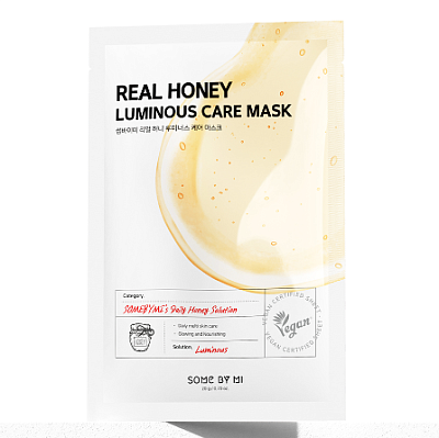 Some By Mi Real Honey Luminous Care Mask Маска тканевая для лица с мёдом 20мл